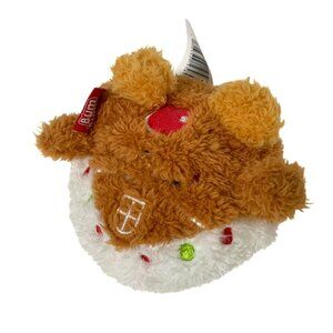 Kellytoy Bum Bumz 5.5 in Tall Plush Gingerbread House Stuffed Doll Toy Brown Chr